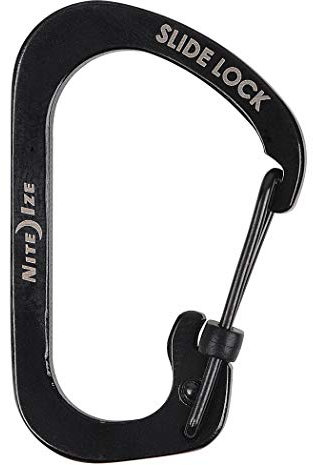 Nite Ize Karabiner Carabiner SlideLock, Schwarz, 2, NI-CSL2-01-R6