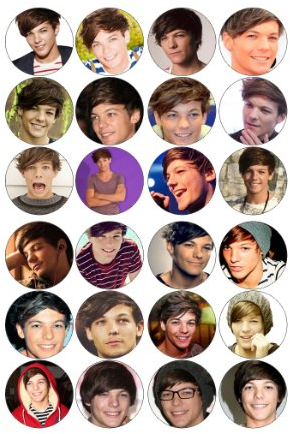 24 x Essbare Louis Tomlinson One Direction Kuchen Topper (Tortenaufleger, Bedruckte Oblaten, Oblatenaufleger)