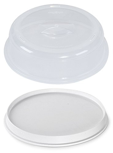 Nordic Ware - Bandeja de tocino para microondas Parrilla de dos lados para bacon y carne con tapa para salpicaduras de 25,4 cm 25,40 cm(10 pulgadas) Multicolor