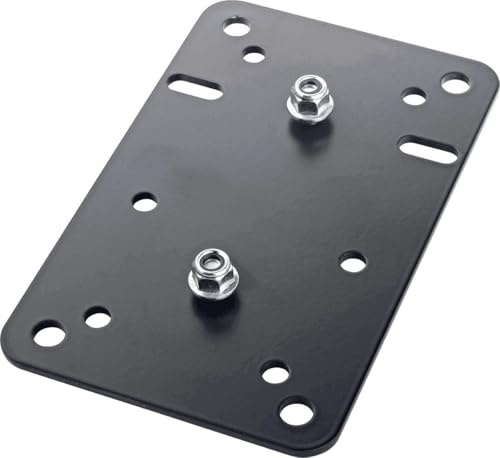 K&M Konig & Meyer 24352.000.55 Speaker Wall Mount Adapter Plate | VESA Universal Fit | Steel Speaker Mounting Plate for Ceiling or Wall | Home Theater Speaker Plate | Black | 8.3” x 5.9” x 0.8”