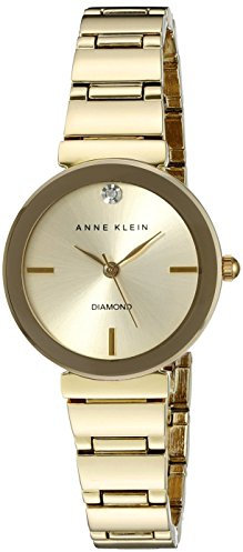 Anne Klein Women's Genuine Diamond Dial Bracelet Watch Gold
