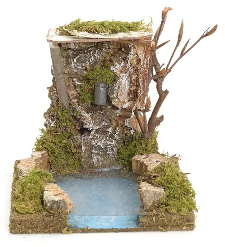 Holyart Fontanella Nella Roccia ambientazione presepe 14x15x13