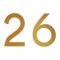 1peak Zahlen Aufkleber Nummer 26 in Gold, 2 cm, Klebezahl zur Beschriftung als Hausnummer für Briefkasten o. Auto & Motorrad