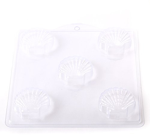 5 empreintes en forme de coquille Saint Jacques-Classic-Moule à savons G06