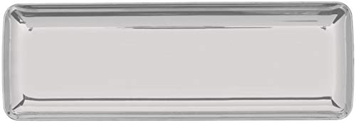 Amscan – 6,3 x 19 cm 10 bandejas rectangulares de plástico Mini, Plata