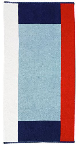 Kela Badetuch Atlantik 70x140cm aus Baumwolle in blau/weiß/rot, 140 x 70 x 0.8 cm