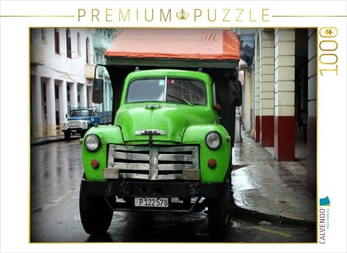 CALVENDO Puzzle GMC-Truck in Havanna - EIN Motiv aus dem Kalender US Trucks IN Cuba | 1000 Teile Lege-Größe 64 x 48 cm Foto-Puzzle für glückliche Stunden