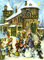 Richard Sellmer Verlag Großer Adventskalender mit Dorf- und Kindermotiv