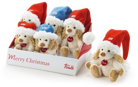 Trudi 19739 - Hund mit roter Xmas-Mütze