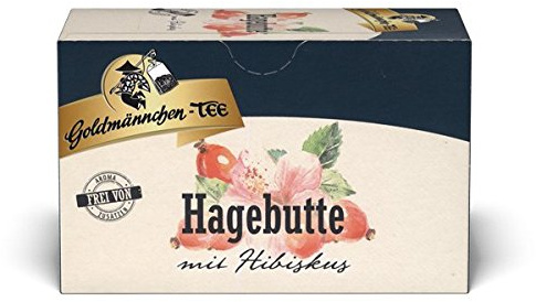 Goldmännchen Tee Hagebutte mit Hibiskus 20 einzeln versiegelte Teebeutel