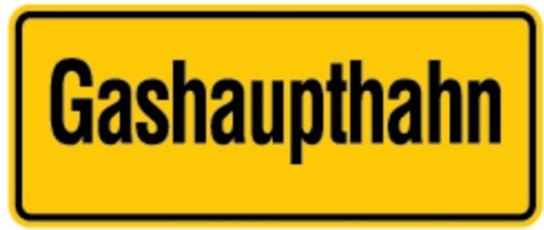 Schild Alu Gashaupthahn 100x240mm