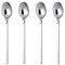 Alessi 4180/9S4 Dry, Set di Quattro Cucchiaini da Moka in Acciaio Inossidabile 18/10, Colore: Argento, Finitura Lucida, 13.5 x 12.5 x 12 cm, 4 unità
