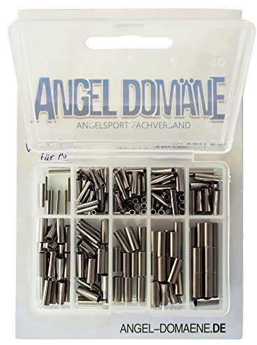 Angel Domäne Quetschhülsen Set 1-1,5-1,8-2-2,5-2,8-3mm 210 Stück