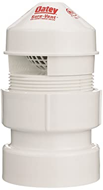 Oatey Sure-Vent 1-1/5.1 cm-2 Zoll 160 Zweig, 24 Stapel DFU Lufteinlassventil mit weißem PVC Sch. 40 Adapter