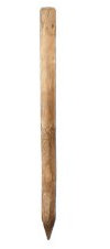 MEIN GARTEN VERSAND Zaun-Pfosten/Holz-Pfähle im Maß 8 x 125 cm (Durchmesser x Länge) für Jäger-Zaun/Senkrechtzaun 60 und 80 cm hoch aus braun druckimprägniertem und gespitzten Rund-Holz