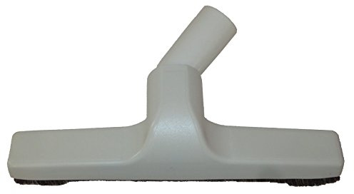 Plastic Floor Brush with Horse Hair Bristles Tool Attachment Fits 1.25 Inch Vacuum Cleaner Wands, 10 Inch Wide Cleaning Path, White.