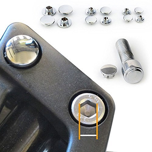Motorrad Schraube abdeckkappen Set, chrom Abdeckkappen M8 x 10
