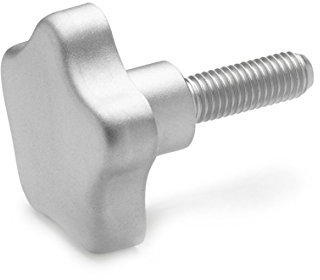 Ganter Normelemente | Edelstahl - Sterngriffschraube - GN 5334-50-M10-20 | matt gestrahlt | 1 Stück