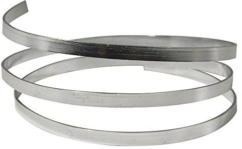 Rayher 2406922 Aludraht, flach, extrem formbar, 5x1 mm, SB-Btl. 2 m, s