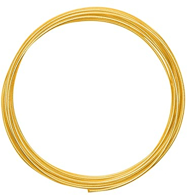 Vaessen Creative Aluminiumdraht, Geprägt, Gold, m, Aluminium Wire, Basteldraht, Dekodraht, Floristikdraht Aludraht Prägung Rund 2 mm x 5 Meter | Biegsam Schmuckdraht, 500 x 0.2 x 0.2 cm, 24242-001