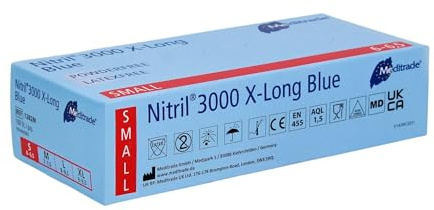 Meditrade, Hygienehandschuhe Nitril 3000 Gr. S 100 Stück Inhalt