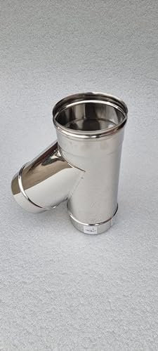 UTILFER Canne Fumarie Braga Raccordo A 135° Acciaio Inox 304, 5Mm 130