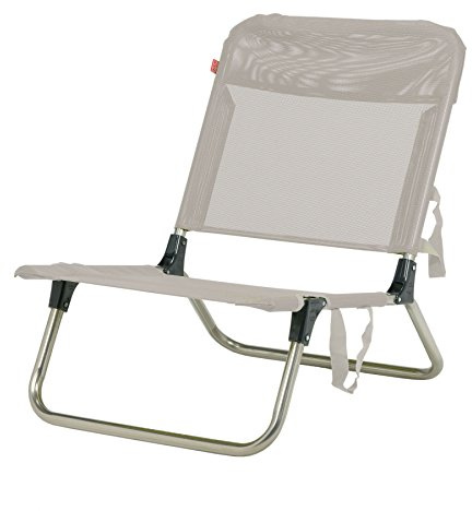 Jan Kurtz Quick Strandstuhl mit Gestell aus Aluminium und Bezug aus Kunststoffgewebe, in der Farbe: Taupe, Maße: 64 x 49 x 62 cm, 492093