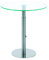 Ebinger Couch- und Beistelltisch in Edelstahl höhenverstellbar Ø 495 mm Klarer ESG-Sicherheitsglasplatte Tischhöhe max. 630 mm P740.35.0