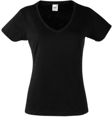 T-Shirt Fruit of the Loom pour femme - Noir - XL