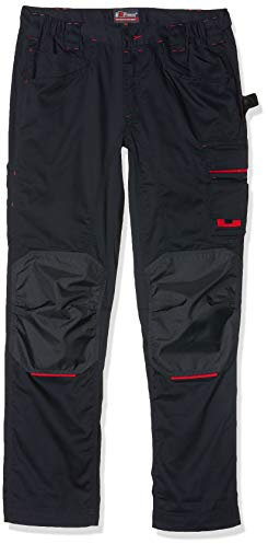 U-Power NIMBLE, pantaloni da lavoro da uomo, pantaloni cargo con elastico in vita, con tasche per ginocchiere, multitasche, tessuto confortevole, usura esterna resistente e durevole (Deep Blue-46)