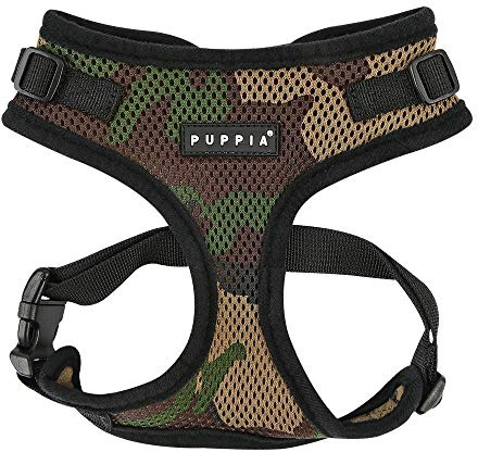 Puppia Ritefit Dog Harness - Small & Medium, Adjustable, Anti-Pull, Cooling, Camouflage