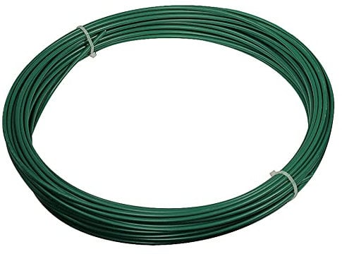 VERDELOOK Matassa Plast, Filo di Ferro plastificato, Diametro 1.8 cm Lunghezza 100 m, Verde