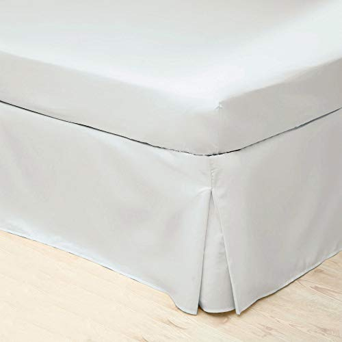Belledorm Grey Platform Base Valance Sheet, 200 Thread Count Percale (Super King, Cloud)