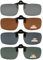 Eyekepper Klappbare zum Aufstecken Sonnenbrille Polarisiert 60 x 43 MM 4er-Pack Metallbrille Clip
