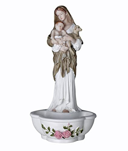 Bol d'eau Bénite Art Nouveau Madone Bénitier Antique Figurine Palazzo Exclusif