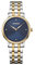 WENGER Damen Armbanduhr Urban Donnissima Ø 35 mm, Swiss Made, Analog Quarz, Wasserdicht bis 100 m, Edelstahl-Armband, Blau/Silber/Gold, 01.1721.103