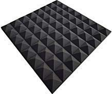 Schallschutzpaneele mit pyramidenförmigen Noppen, Größe 49 x 49 x 50 cm, Anthrazit, Dichte: 30 kg/m3, 50 Stück