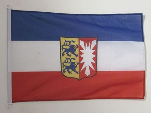 AZ FLAG Bootflagge Schleswig-Holstein 45x30 cm, Schleswig-Holstein Bootsfahne 30 x 45 Cm Marine Flaggen - Flaggen