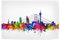 artboxONE Poster 30x20 cm Städte Düsseldorf Skyline Watercolor - Bild düsseldorf Germany Skyline