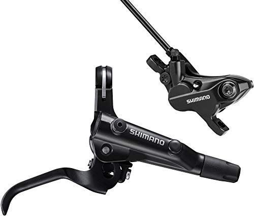Shimano Deore BL-MT501 bled brake lever and BR-MT520 4 pot Post mount calliper, front right
