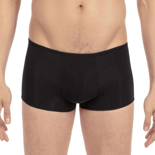 Hom Homme Boxer Court Plumes Sous v tement, Noir, M EU