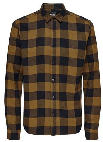 Only & Sons ONSGUDMUND LS Checked Shirt Noos Camicia, Monks Robe, XS da Uomo