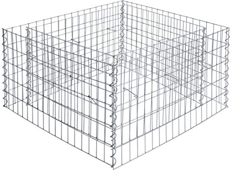 ESTEXO Hochbeet Gabionenhochbeet Gabione Pflanzkorb Drahtgitter Steinkorb Verzinkt Korb Stahlgabione Stahlkorb Metallbeet Metallhochbeet (180x90x50 cm)