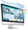 PaceBid Hanging Filtro Anti Luce Blu per 20-22 Pollici Monitor, Blocca Luce Blu & UV, Anti Affaticamento degli Occhi Protector per Diagonale 20, 21.5，22 Pollici Desktop, Filtro Rimovibile Easy On/off