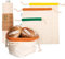Vatum Brotbeutel 3er Set aus 100% Hanf - Zero Waste Obst- und Gemüsebeutel mit E-Book - Umweltfreundlicher Brotsack - Wiederverwendbare Brotbeutel Leinen zur Brotaufbewahrung