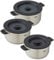 Kuhn Rikon, Batería de Cocina Smart & Compact, Juego de 3 Piezas 1.5L (16 Cm), 3.0L (20 cm) y 5L (24 Cm), Acero Inoxidable 18/10, Tapa Silicona , Apta para Todo Tipo de Cocinas, Incluso Inducción