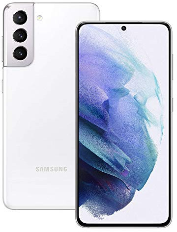 Samsung Smartphone Galaxy S21 5G, Display 6.2 Dynamic AMOLED 2X, 3 fotocamere posteriori, 128 GB, RAM 8GB, Batteria 4000mAh, Dual SIM + eSIM, (2021) [Versione Italiana], Bianco (Phantom White)
