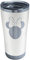 Tervis Disney – Verre isotherme noir avec gravure Minnie Silhouette en acier inoxydable 18/8, blanc glacier
