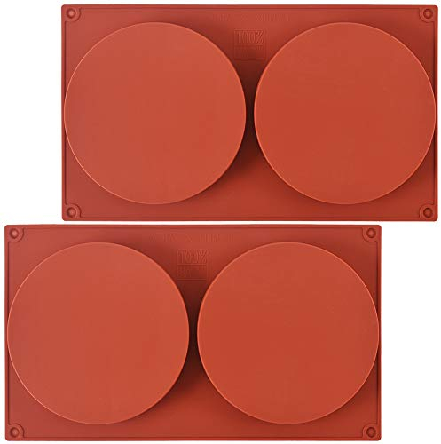 ionEgg Molde redondo para tartas, 5.4 pulgadas, moldes de silicona para hornear, para tartas, tartas de queso, tartas arcoíris, paquete de 2