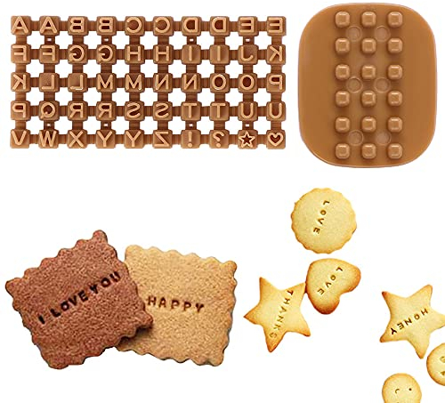 Alphabet Number Letter Cookie Cutters Set Stamp Press Biscuit Fondant Decorating Baking Tools (Alphabet)